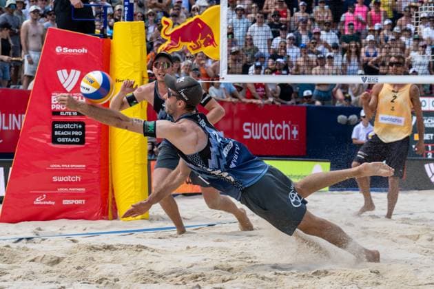 Beach Pro Tour Elite 16 Gstaad, 05 07 2025 Clemens Wickler GER , Nils Ehlers GER Beach Pro Tour Elite 16 Gstaad on 05 07 2025 Copyright: xBEAUTIFULxSPORTS PeterxWeberx