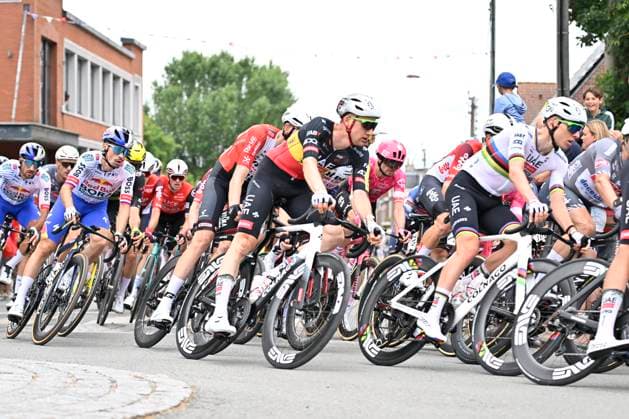 Tour de France 2025 Stage 1 LILLE METROPOLE, FRANCE - JULY 05 : Pogacar Tadej (SLO) of UAE Team Emirates - XRG, Wellens Tim (BEL) of UAE Team Emirates - XRG in action during stage 1 of the 112th edition of Tour de France an UCI World Tour 2.UWT cycling road race stage for Men Elite of 185 km with start in Lille Metropole and finish in Lille Metropole on July 5, 2025 in Lille Metropole, France, 05 07 2025 ( Motordriver Kenny Verfaillie - Lille Metropole France  Copyright: xJanxDexMeuleneirx