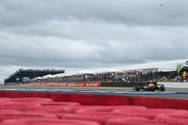 (250705) -- SLIVERSTONE, July 5, 2025 -- Red Bull Racing s driver Max Verstappen of the Netherlands drives during Practice 3 of the Formula One British Grand Prix 2025 at the Silverstone Circuit, in Sliverstone, Britain, July 5, 2025. ) (SP)BRITAIN-SILVERSTONE-F1-BRITISH GRAND PRIX-PRACTICE WuxLu 