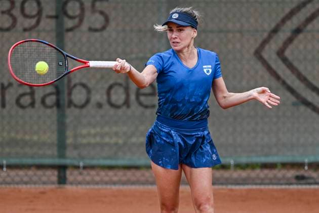 Irina Bara ROU 05 07 2025 Tennis 1 Bundesliga Ladies, TC Bredeney vs LTTC RW Berlin, Tennis Club Bredeney, Essen, Copyright: xpepphotox xHorstxMauelshagenx pep00321, pep_20250705_hm_73120