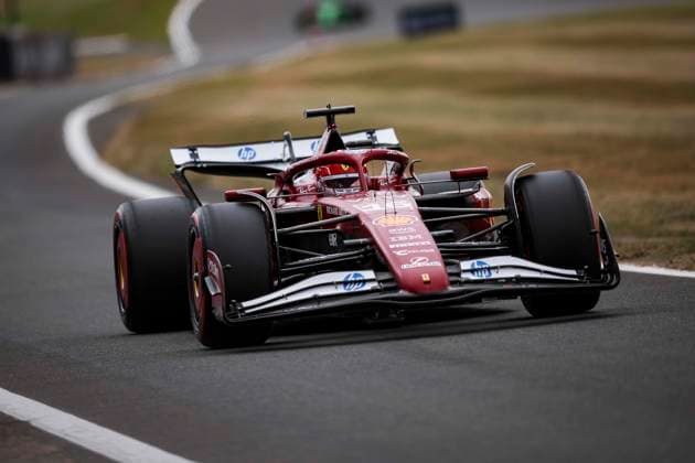 F1 - BRITISH GRAND PRIX 2025 16 LECLERC Charles (mco), Scuderia Ferrari SF-25, action during the Formula 1 Qatar Airways British Grand Prix 2025, 12th round of the 2025 FIA Formula One World Championship, WM, Weltmeisterschaft from July 4 to 6, 2025 on the Silverstone Circuit, in Silverstone, United Kingdom - SilverstoneUnited Kingdom  Copyright: xEricxAlonsox