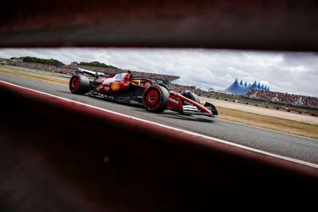 F1 - BRITISH GRAND PRIX 2025 44 HAMILTON Lewis (gbr), Scuderia Ferrari SF-25, action during the Formula 1 Qatar Airways British Grand Prix 2025, 12th round of the 2025 FIA Formula One World Championship, WM, Weltmeisterschaft from July 4 to 6, 2025 on the Silverstone Circuit, in Silverstone, United Kingdom - SilverstoneUnited Kingdom  Copyright: xEricxAlonsox