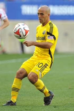 July 12, 2014 - Harrison, New Jersey, U.S - Columbus Crew forward FEDERICO HIGUAIN (10) passes the ball at Red Bull Arena in Harrison New Jersey New York defeats Columbus 4 to 1 Copyright: xBrooksxVonxArxx
