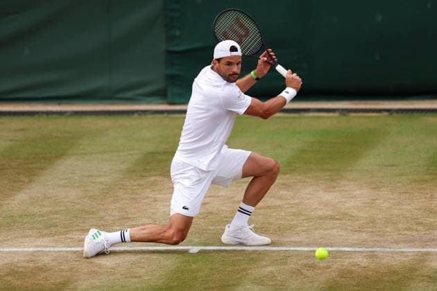 Grigor Dimitrov during his third round match Wimbledon Tennis Championships, Day 6, The All England Lawn Tennis and Croquet Club, London, UK - 05 Jul 2025London The All England Lawn Tennis and United Kingdom  Copyright: xEllaxLing Shutterstockx 15385619r