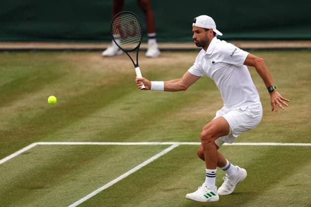 Grigor Dimitrov during his third round match Wimbledon Tennis Championships, Day 6, The All England Lawn Tennis and Croquet Club, London, UK - 05 Jul 2025London The All England Lawn Tennis and United Kingdom  Copyright: xEllaxLing Shutterstockx 15385619s