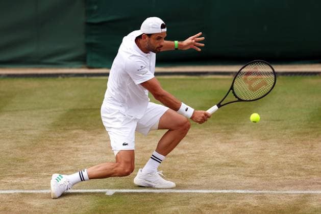 Grigor Dimitrov during his third round match Wimbledon Tennis Championships, Day 6, The All England Lawn Tennis and Croquet Club, London, UK - 05 Jul 2025London The All England Lawn Tennis and United Kingdom  Copyright: xEllaxLing Shutterstockx 15385619x
