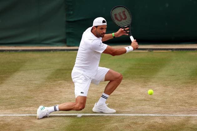 Grigor Dimitrov during his third round match Wimbledon Tennis Championships, Day 6, The All England Lawn Tennis and Croquet Club, London, UK - 05 Jul 2025London The All England Lawn Tennis and United Kingdom  Copyright: xEllaxLing Shutterstockx 15385619y