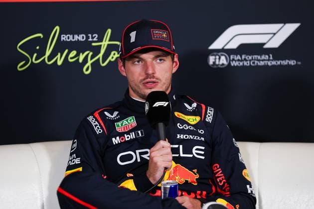 F1 - BRITISH GRAND PRIX 2025 VERSTAPPEN Max (ned), Red Bull Racing RB21, portrait press conference, PK, Pressekonferenz during the Formula 1 Qatar Airways British Grand Prix 2025, 12th round of the 2025 FIA Formula One World Championship, WM, Weltmeisterschaft from July 4 to 6, 2025 on the Silverstone Circuit, in Silverstone, United Kingdom - SilverstoneUnited Kingdom Copyright: xEricxAlonsox