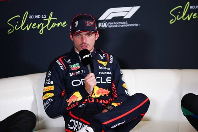 F1 - BRITISH GRAND PRIX 2025 VERSTAPPEN Max (ned), Red Bull Racing RB21, portrait press conference, PK, Pressekonferenz during the Formula 1 Qatar Airways British Grand Prix 2025, 12th round of the 2025 FIA Formula One World Championship, WM, Weltmeisterschaft from July 4 to 6, 2025 on the Silverstone Circuit, in Silverstone, United Kingdom - SilverstoneUnited Kingdom  Copyright: xEricxAlonsox