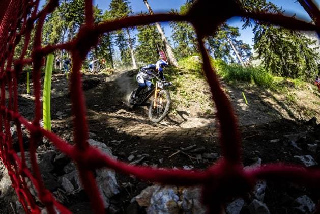 Whoop Downhill Worldcup La Thuile GRIFFITH Ryan PIVOT FACTORY RACINGat Whoop Downhill Worldcup La Thuile, 05 07 2025,in La Thuile,ITA Photo Sebastian Sternemann