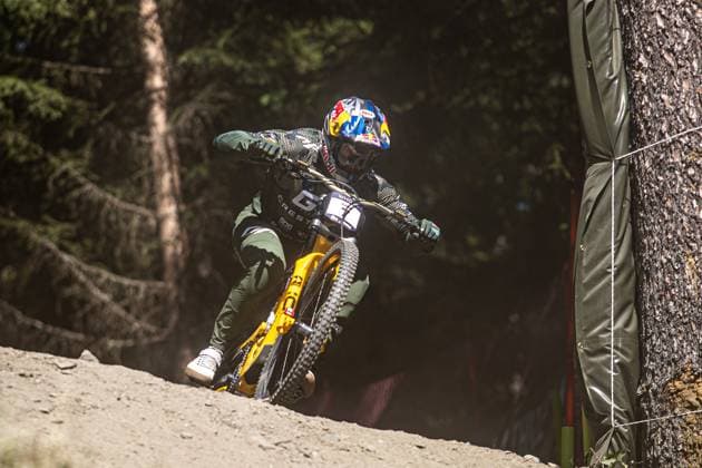 Whoop Downhill Worldcup La Thuile GWIN Aaronat Whoop Downhill Worldcup La Thuile, 05 07 2025,in La Thuile,ITA Photo Sebastian Sternemann
