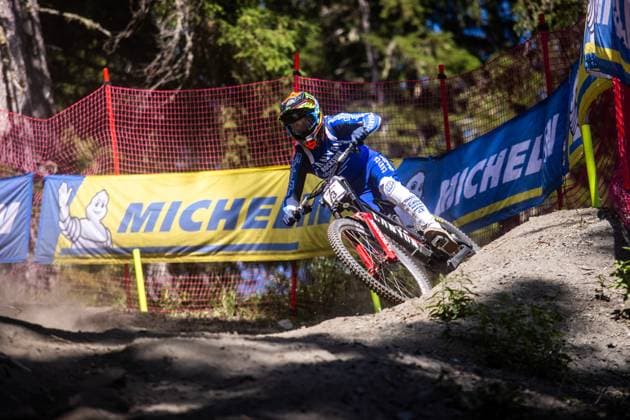 Whoop Downhill Worldcup La Thuile BROSNAN Troy CANYON CLLCTV FACTORY TEAMat Whoop Downhill Worldcup La Thuile, 05 07 2025,in La Thuile,ITA Photo Sebastian Sternemann
