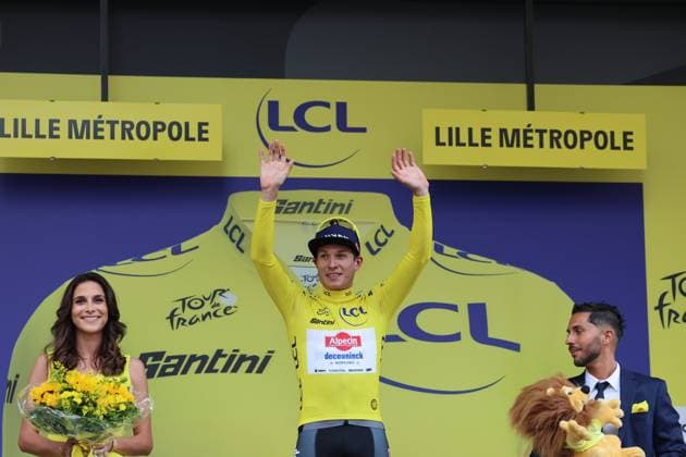 TOUR DE FRANCE 2025 PHOTOPQR VOIX DU NORD SM ; 05 07 2025 ; Lille, le 05 07 2025, Arrivee de la 1ere etape du Tour de France entre Lille et Lille Belgian Jasper Philipsen of Alpecin-Deceuninck wins the first stage French cycling race Tour de France 2024 takes place in july 2025 1 France Copyright: xPHOTOPQR VOIXxDUxNORD MAXPPPxSMx 20250705VDN0040 20250705VDN0041