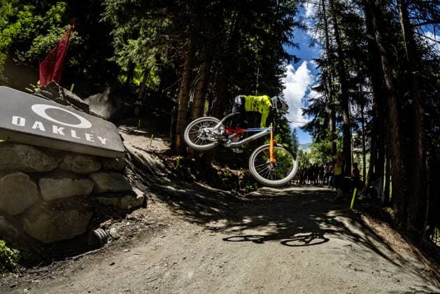 Whoop Downhill Worldcup La Thuile ZIERL Rosa CUBE FACTORY RACINGat Whoop Downhill Worldcup La Thuile, 05 07 2025,in La Thuile,ITA Photo Sebastian Sternemann