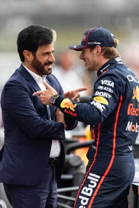 F1 - BRITISH GRAND PRIX 2025 BEN SULAYEM Mohammed (uae), President of the FIA, portrait, VERSTAPPEN Max (ned), Red Bull Racing RB21, portrait during the Formula 1 Qatar Airways British Grand Prix 2025, 12th round of the 2025 FIA Formula One World Championship, WM, Weltmeisterschaft from July 4 to 6, 2025 on the Silverstone Circuit, in Silverstone, United Kingdom - SilverstoneUnited Kingdom  Copyright: xDPPIx