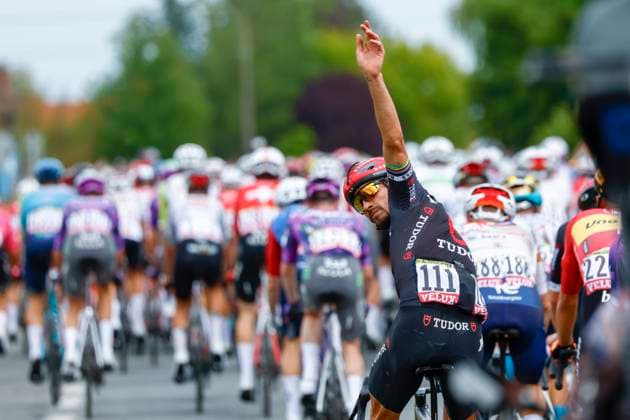Tour de France 2025 Stage 1 LILLE METROPOLE, FRANCE - JULY 05 : Alaphilippe Julian (FRA) of Tudor Pro Cycling Team during stage 1 of the 112th edition of Tour de France an UCI World Tour 2.UWT cycling road race stage for Men Elite of 185 km with start in Lille Metropole and finish in Lille Metropole on July 5, 2025 in Lille Metropole, France, 05 07 2025 Lille Metropole France  Copyright: xGarnierxEtiennex