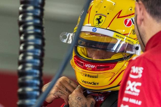 Silverstone Circuit, Towcester, United Kingdom. 5.July.2025; Lewis Hamilton of Great Britain and Scuderia Ferrari during Free Practice 3 Formula One British Grand Prix  aflo_296886536
