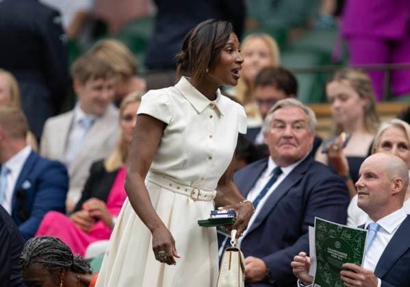 Day Six: The Championships - Wimbledon 2025 LONDON, ENGLAND - JULY 05: Former Athlete Dame Denise Lewis looks on from the Royal Box prior to the Gentlemen Singles third round match between Jannik Sinner of Italy and Pedro Martinez of Spain on day six of The Championships Wimbledon 2025 at All England Lawn Tennis and Croquet Club on July 05, 2025 in London, England. London All England Lawn Tennis and Croq England United Kingdom Copyright: xVisionhausx 776301258