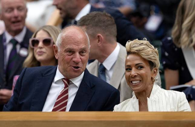 Day Six: The Championships - Wimbledon 2025 LONDON, ENGLAND - JULY 05: Former rower Steve Redgrave and Dame Kelly Holmes look on from the Royal Box prior to the Gentlemen Singles third round match between Jannik Sinner of Italy and Pedro Martinez of Spain on day six of The Championships Wimbledon 2025 at All England Lawn Tennis and Croquet Club on July 05, 2025 in London, England. London All England Lawn Tennis and Croq England United Kingdom Copyright: xVisionhausx 776301258