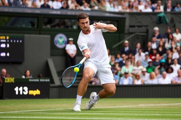 Marton Fucsovics during his third round match Wimbledon Tennis Championships, Day 6, The All England Lawn Tennis and Croquet Club, London, UK - 05 Jul 2025London The All England Lawn Tennis and United Kingdom  Copyright: xEllaxLing Shutterstockx 15385619aq