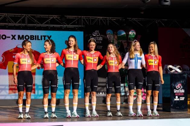 CICLISMO - Giro d Italia - Giro d Italia Women - Team Presentation UnoX Mobility Team during Giro d Italia Women - Team Presentation, Giro d Italia race in Bergamo, Italy, July 05 2025 Bergamo Italy  Copyright: xIPAxSport ABACAx