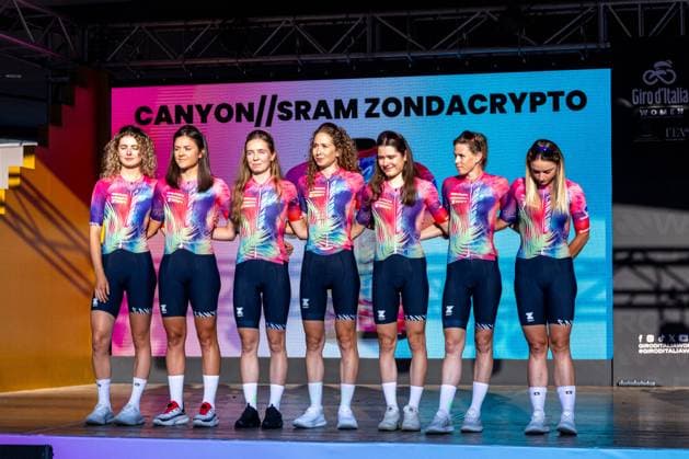CICLISMO - Giro d Italia - Giro d Italia Women - Team Presentation Canyon Sram Zondacrypto Team during Giro d Italia Women - Team Presentation, Giro d Italia race in Bergamo, Italy, July 05 2025 Bergamo Italy  Copyright: xIPAxSport ABACAx