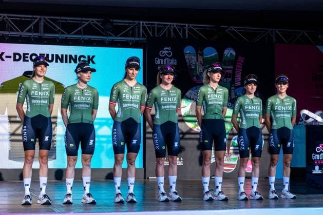 CICLISMO - Giro d Italia - Giro d Italia Women - Team Presentation Fenix Deceunick Team during Giro d Italia Women - Team Presentation, Giro d Italia race in Bergamo, Italy, July 05 2025 Bergamo Italy  Copyright: xIPAxSport ABACAx