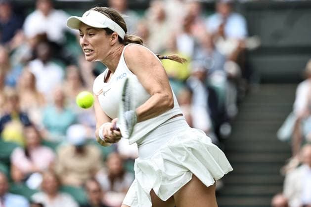Danielle Collins, USA, during third round of 2025 All England Lawn Tennis Championships at Wimbledon, womens singles, London, 05 07 2025