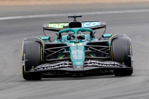 NORTHAMPTONSHIRE, ENG - JULY 05: Lance Stroll of Canada and Team Aston Martin (18) during the FP3 session at the F1 Grand Prix of Great Britain on July 05, 2025 at Silverstone Circuit in Northampton, England. (Photo by Bob Kupbens Icon Sportswire) AUTO: JUL 05 F1 British Grand Prix EDITORIAL USE ONLY Icon250705047