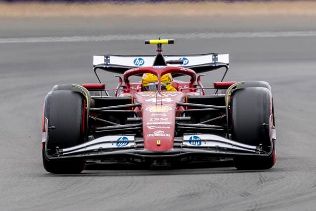 NORTHAMPTONSHIRE, ENG - JULY 05: Lewis Hamilton of the United Kingdom and Team Ferrari (44) during the FP3 session at the F1 Grand Prix of Great Britain on July 05, 2025 at Silverstone Circuit in Northampton, England. (Photo by Bob Kupbens Icon Sportswire) AUTO: JUL 05 F1 British Grand Prix EDITORIAL USE ONLY Icon250705051