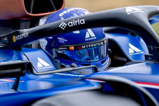 NORTHAMPTONSHIRE, ENG - JULY 05: Alexander Albon of Thailand and Team Williams (23) comes into the pit during Qualifying at the F1 Grand Prix of Great Britain on July 05, 2025 at Silverstone Circuit in Northampton, England. (Photo by Bob Kupbens Icon Sportswire) AUTO: JUL 05 F1 British Grand Prix EDITORIAL USE ONLY Icon250705229