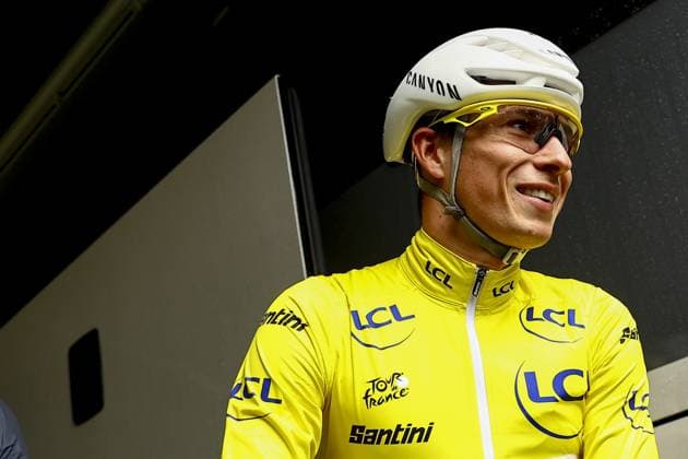 Belgian Jasper Philipsen of Alpecin-Deceuninck pictured at the start of the second stage of the 2025 Tour de France cycling race, from Lauwin-Planque to Boulogne-sur-Mer (212 km), on Sunday 06 July 2025 in France. The 112th edition of the Tour de France starts on Saturday 5 July in Lille, and will finish in Paris on the 27th of July. DAVIDxPINTENS  x128532714x