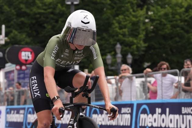 VAN ALPHEN Aniek during the 1st stage of the Giro d™Italia Women, Tudor ITT from Bergamo to Bergamo, Italy Sunday, July 06, 2025. - cycling .  Copyright: xMassimoxPaolone Lapressex