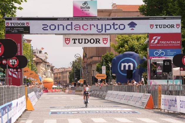 RECORD DATE NOT STATED HANSON Lauretta during the 1st stage of the Giro d™Italia Women, Tudor ITT from Bergamo to Bergamo, Italy Sunday, July 06, 2025. - cycling .  Copyright: xMassimoxPaolone Lapressex