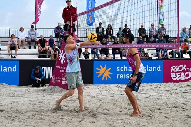 Beach Volleyball I Men I Women I Semifinals I National l St Peter Ording I Beach I Sandbank I Festival Character I SPO I 06 07 2025 I v l Wolf Georg Eintracht Spontent , Erdmann Jonathan 1 Beachclub Kiel , Rock the Beach the National Beach Volleyball Series with Festival Character on the Sandbank Beach in Ording from 04 07 06 07 2025 , Qualification for the German Championship , Ording Sandbank Schleswig Holstein Germany