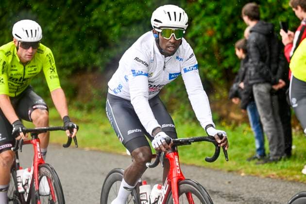 Tour de France 2025 Stage 2 BOULOGNE-SUR-MER, FRANCE - JULY 06 : Girmay Biniam (ERI) of Intermarche - Wanty in action during stage 2 of the 112th edition of Tour de France an UCI World Tour 2.UWT cycling road race stage for Men Elite of 212 km with start in Lauwin-Planque and finish in Boulogne-sur-Mer on July 6, 2025 in Boulogne-sur-Mer, France, 06 07 2025 ( Motordriver Kenny Verfaillie - Boulogne-sur-Mer France  Copyright: xJanxDexMeuleneirx