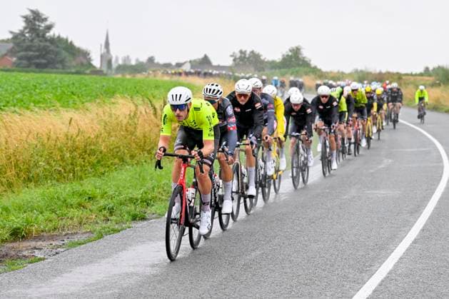 Tour de France 2025 Stage 2 BOULOGNE-SUR-MER, FRANCE - JULY 06 : Rutsch Jonas (GER) of Intermarche - Wanty leading the peloton during stage 2 of the 112th edition of Tour de France an UCI World Tour 2.UWT cycling road race stage for Men Elite of 212 km with start in Lauwin-Planque and finish in Boulogne-sur-Mer on July 6, 2025 in Boulogne-sur-Mer, France, 06 07 2025 ( Motordriver Kenny Verfaillie - Boulogne-sur-Mer France  Copyright: xJanxDexMeuleneirx