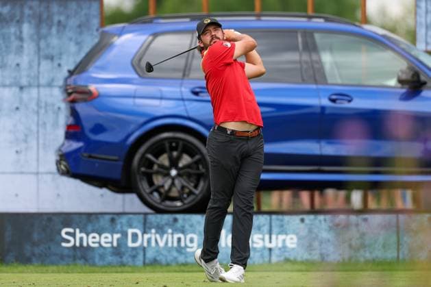 Amateur Tim Wiedemeyer GER on the tee, 36 BMW International Open 2025, Golf, DP World Tour, Men, Final, 06 07 2025 Eichenried Bavaria Germany Copyright: xkolbert-press ChristianxKolbertx