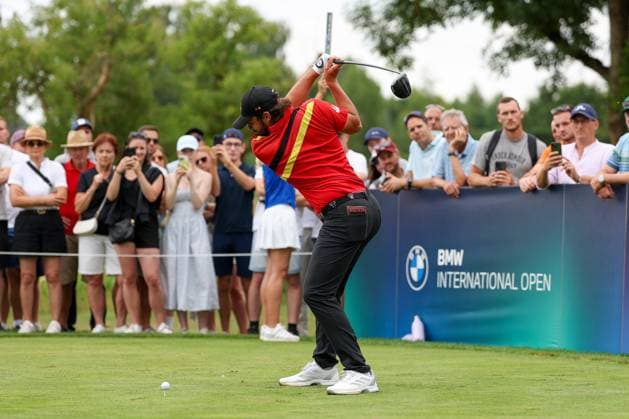 Amateur Tim Wiedemeyer GER on the tee, 36 BMW International Open 2025, Golf, DP World Tour, Men, Final, 06 07 2025 Eichenried Bavaria Germany Copyright: xkolbert-press ChristianxKolbertx