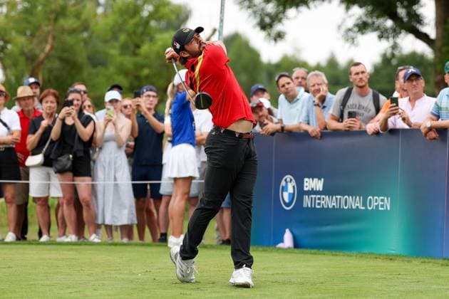 Amateur Tim Wiedemeyer GER on the tee, 36 BMW International Open 2025, Golf, DP World Tour, Men, Final, 06 07 2025 Eichenried Bavaria Germany Copyright: xkolbert-press ChristianxKolbertx