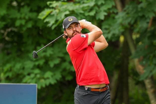 Amateur Tim Wiedemeyer GER on the tee, 36 BMW International Open 2025, Golf, DP World Tour, Men, Final, 06 07 2025 Eichenried Bavaria Germany Copyright: xkolbert-press ChristianxKolbertx