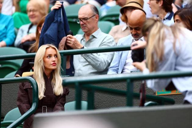 Morgan Riddle, girlfriend of Taylor Fritz, watching the action on Court No.1 Wimbledon Tennis Championships, Day 7, The All England Lawn Tennis and Croquet Club, London, UK - 06 Jul 2025London The All England Lawn Tennis and United Kingdom  Copyright: xJamesxMarsh Shutterstockx 15387062m