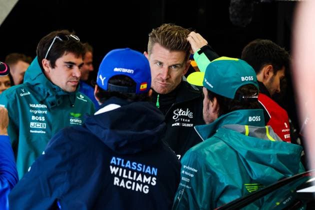 F1 - BRITISH GRAND PRIX 2025 STROLL Lance (can), Aston Martin F1 Team AMR25, HULKENBERG Nico (ger), Stake F1 Team Kick C45, portrait during the Formula 1 Qatar Airways British Grand Prix 2025, 12th round of the 2025 FIA Formula One World Championship, WM, Weltmeisterschaft from July 4 to 6, 2025 on the Silverstone Circuit, in Silverstone, United Kingdom - SilverstoneUnited Kingdom Copyright: xFLORENTxGOODENx