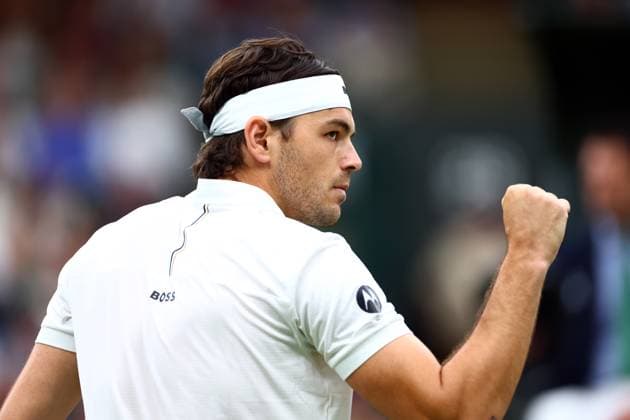 Taylor Fritz during his fourth round match Wimbledon Tennis Championships, Day 7, The All England Lawn Tennis and Croquet Club, London, UK - 06 Jul 2025London The All England Lawn Tennis and United Kingdom  Copyright: xJamesxMarsh Shutterstockx 15387062ax
