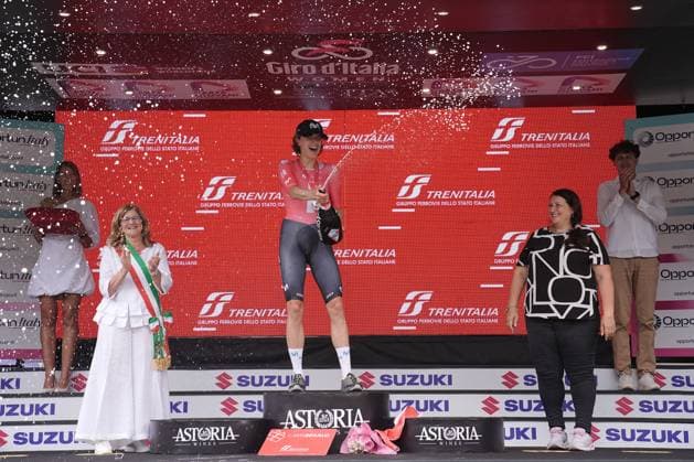 Marlen Reusser (Movistar Team) Winner stage during the 1st stage of the Giro d™Italia Women, Tudor ITT from Bergamo to Bergamo, Italy Sunday, July 06, 2025. - cycling .  Copyright: xMarcoxAlpozzi LaPressex