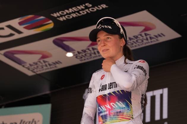 White Jersey , Antonia Niedermaier (Canyon SRAM zondacrypto) during the 1st stage of the Giro d™Italia Women, Tudor ITT from Bergamo to Bergamo, Italy Sunday, July 06, 2025. - cycling .  Copyright: xMassimoxPaolone Lapressex