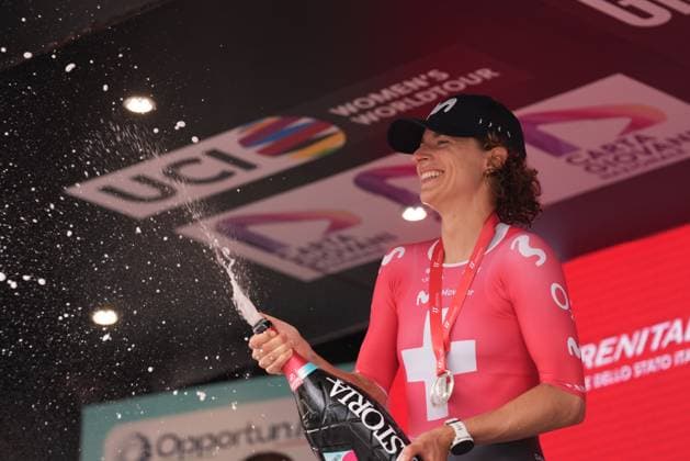 Marlen Reusser (Movistar Team) winner stage during the 1st stage of the Giro d™Italia Women, Tudor ITT from Bergamo to Bergamo, Italy Sunday, July 06, 2025. - cycling .  Copyright: xMassimoxPaolone Lapressex