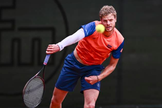 Yannick Hanfmann GER 06 07 2025 Tennis 1 Bundesliga Men, TC Bredeney vs TC Großhesselohe, Tennis Club Bredeney, Essen, Copyright: xpepphotox xHorstxMauelshagenx pep00321, pep_20250706_hm_76424