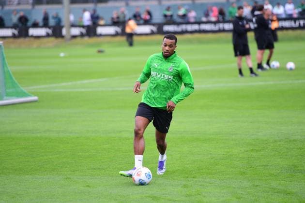 06 07 2025 Moenchengladbach Football, Men, Season 2025 2026, Training kick-off Borussia Moenchengladbach Alassane Plea Gladbach DFL regulations prohibit any use of photographs as image sequences and or quasi video Borussia Park NRW Germany