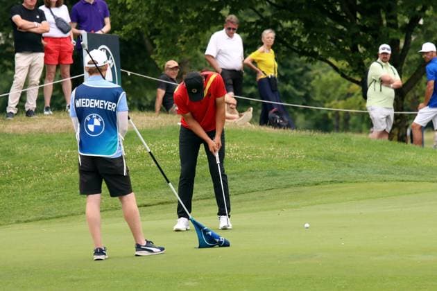 BMW International Open, Eichenried, 06 07 2025 Golf, BMW International Open, Eichenried, 06 07 2025, Day 4 Picture Tim, Wiedemeyer GER at the putt Copyright: xBEAUTIFULxSPORTS NilsxKoepkex